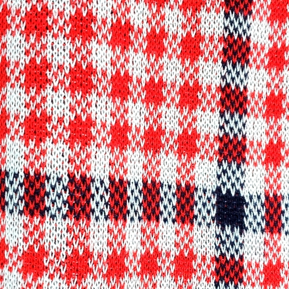 Skovhuus | Retro Cottagecore Modern Style Red Plaid Check Pullover Sweater - Picture 6 of 9